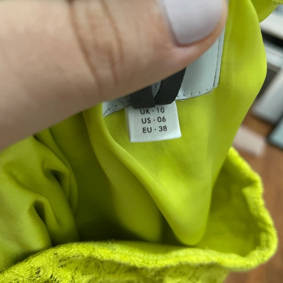 Neon green HD in Paris Anthropologie A Line Skirt - Picture 6 of 8